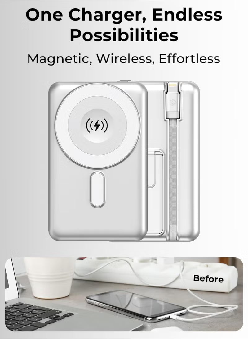 5000mAh MagSafe Power Bank Silver