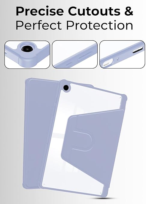 جراب جلدي فاخر من البولي يوريثان لجهاز سامسونج جالاكسي A9+ اللوحي مقاس 11 بوصة (أرجواني) - جراب رفيع مقاوم للصدمات مع حامل وغطاء داخلي ناعم من مادة TPU | الإمارات العربية المتحدة