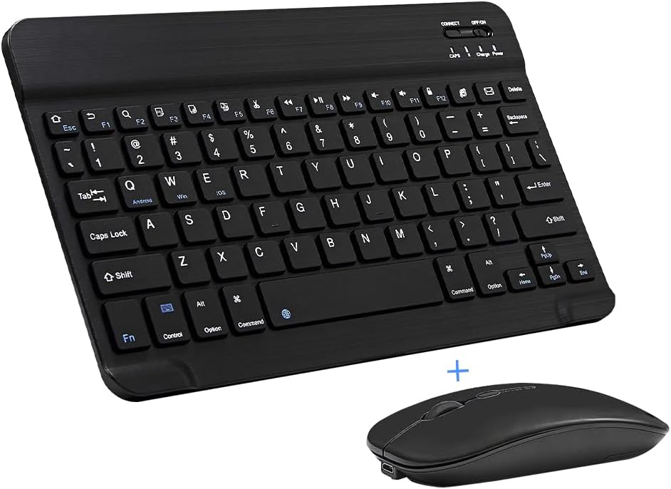 Wireless Keyboard and Mouse Combo – Slim Ergonomic 2.4GHz Set with Silent Keys, Plug & Play Nano Receiver