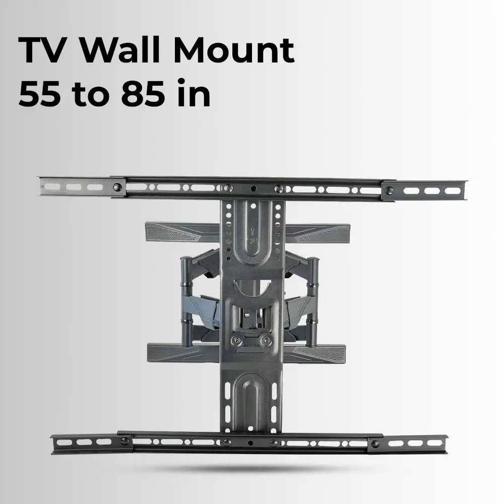 TV wall mount for 55 to 85 inch TVs on a light gray background
