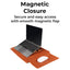 Glassology 3-in-1 Laptop Sleeve Case Brown Waterproof PU Leather with Foldable Stand & Wrist Rest