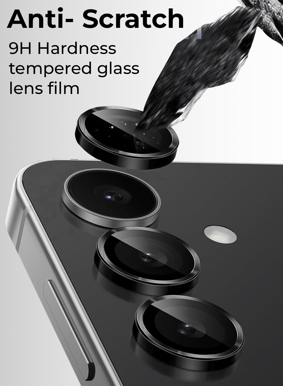 واقي عدسة لهاتف سامسونج جالاكسي S25 FE - أسود أنيق 