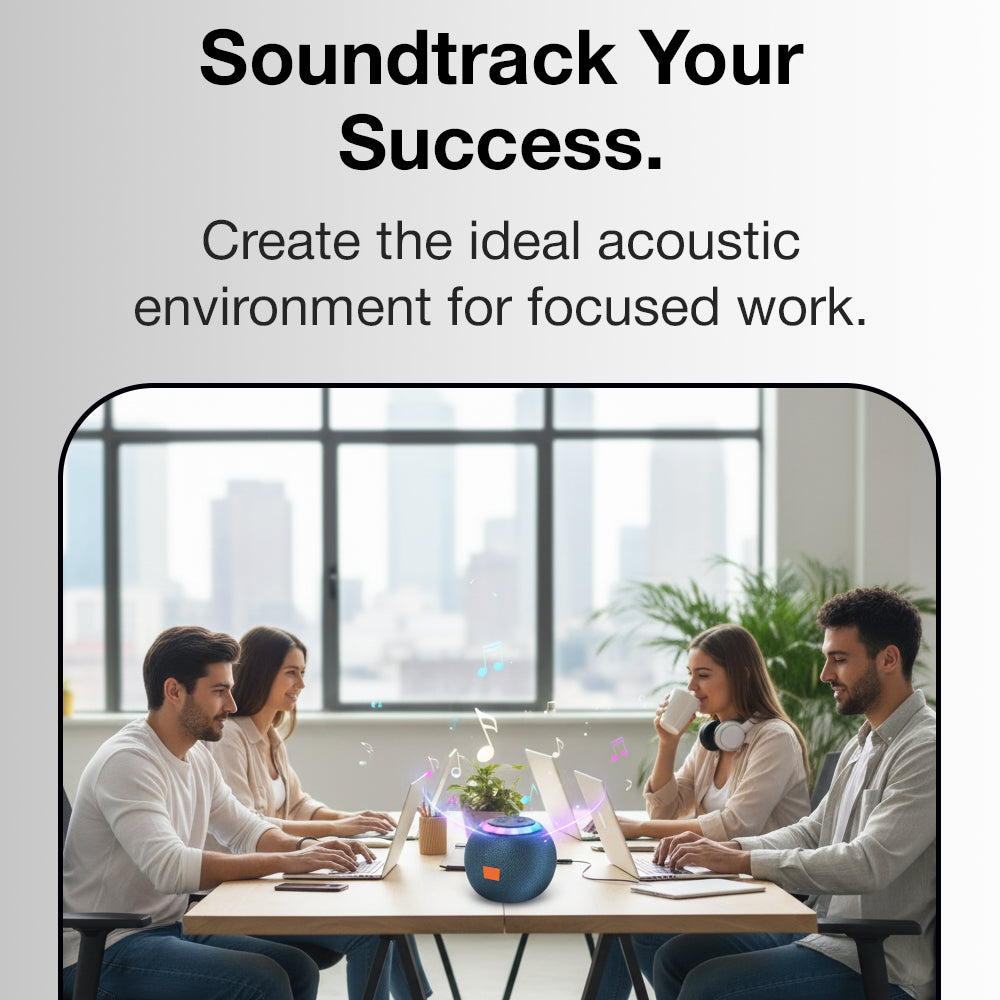 Glassology Wisme – Outdoor Portable Wireless Speaker (5W Deep Bass | LED Lights | Waterproof)