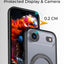 360° MagSafe Ring Stand Case for iPhone 17 Air – Shockproof Black Cover UAE.