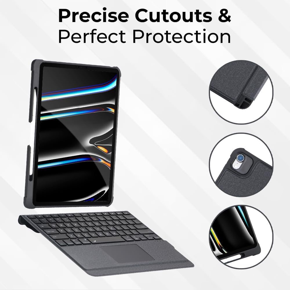 Glassology Detachable iPad Keyboard Case with Trackpad Backlit