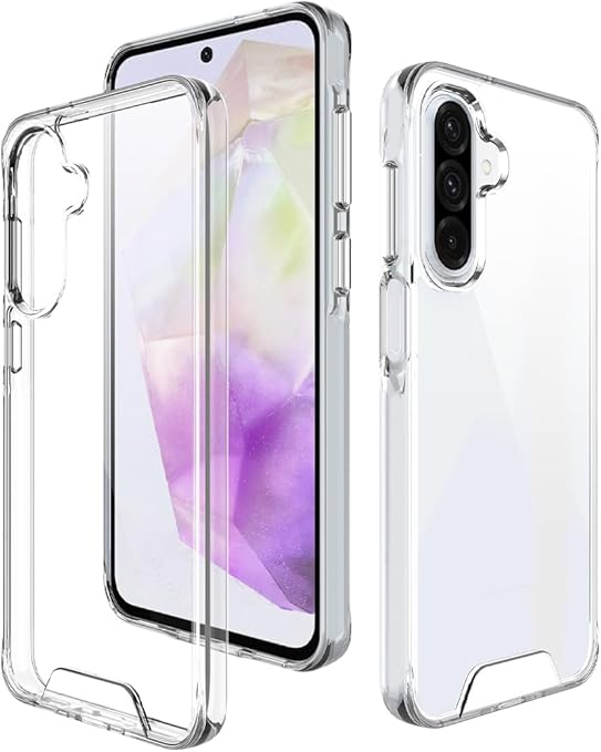 جراب شفاف لهاتف Samsung Galaxy A56 5G مقاوم للصدمات، غير قابل للاصفرار، ومضاد للخدش 