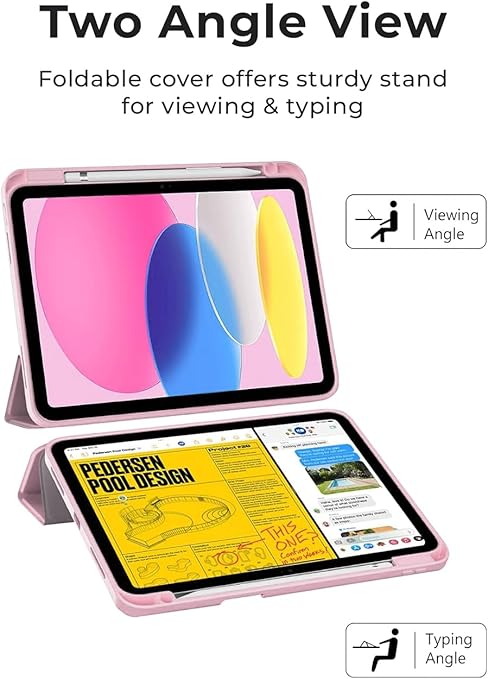 Glassology pink folding case for iPad Air 13 2030