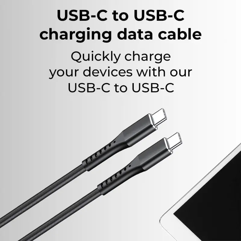 65W GaN Fast Charger - Triple Port (2C + A) +(Includes USB - C Charging Cable) - GLASSOLOGY