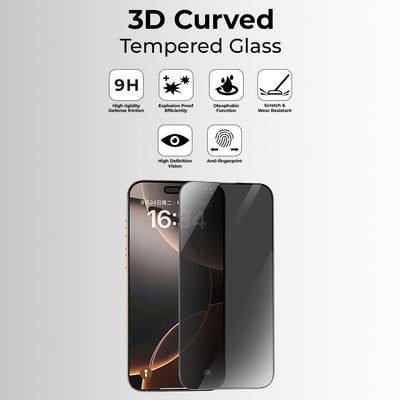 Glassology Privacy Tempered Glass Screen Protector For Apple iPhone 17 Pro Max