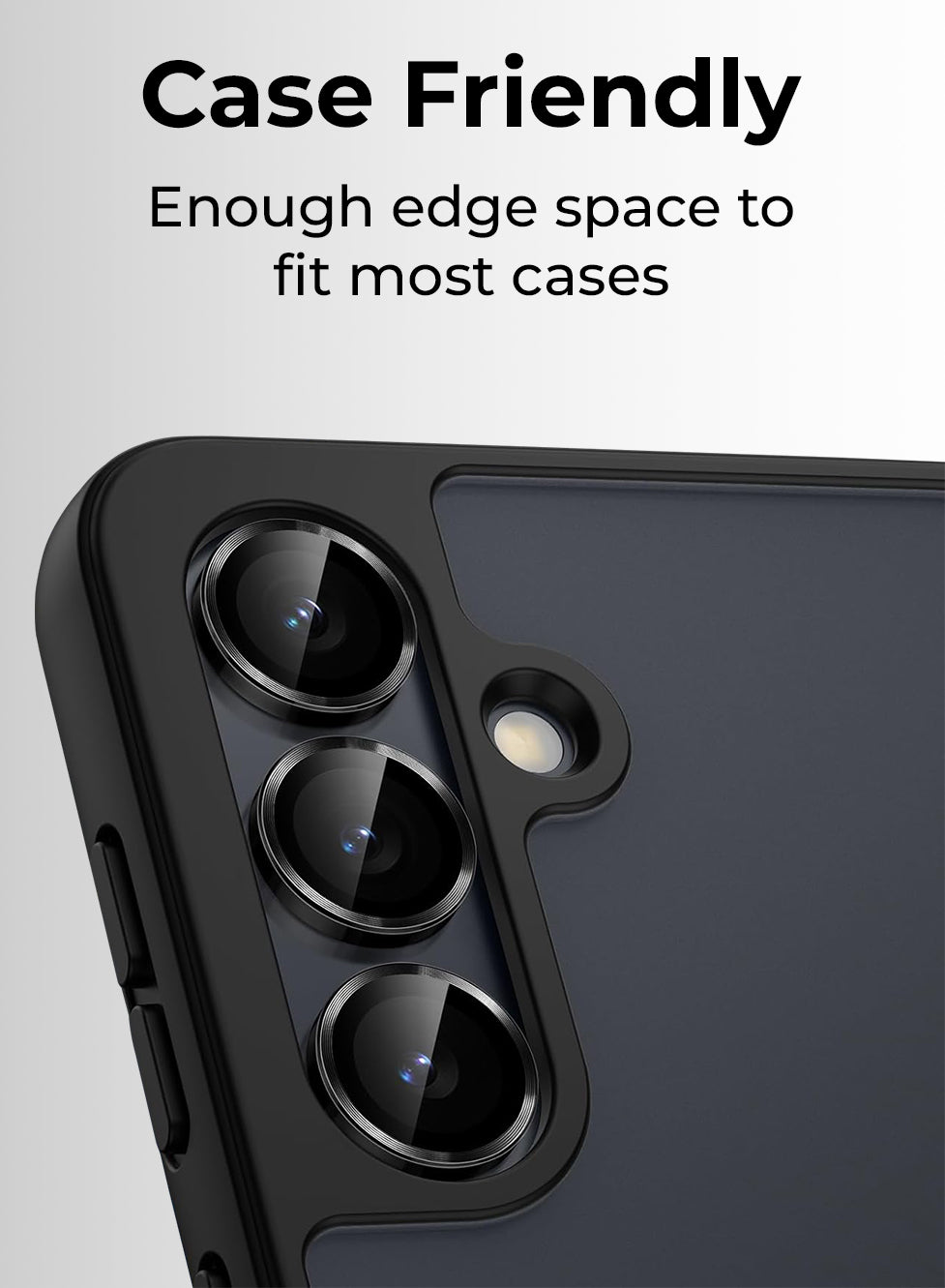 واقي عدسة لهاتف سامسونج جالاكسي S25 FE - أسود أنيق 