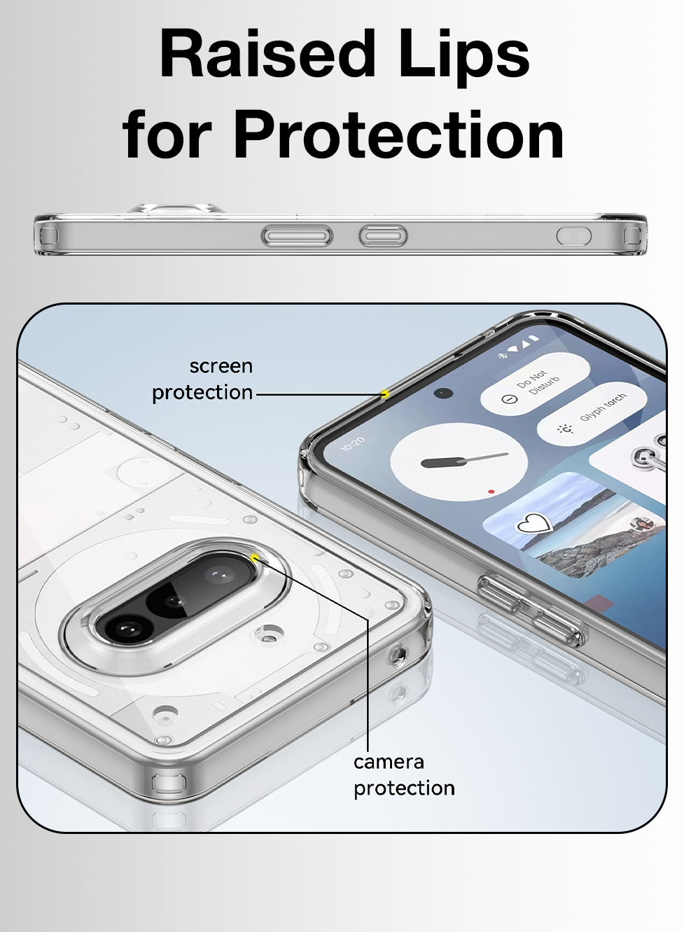 Glassology clear case with screen protector for Nothing Phone 8