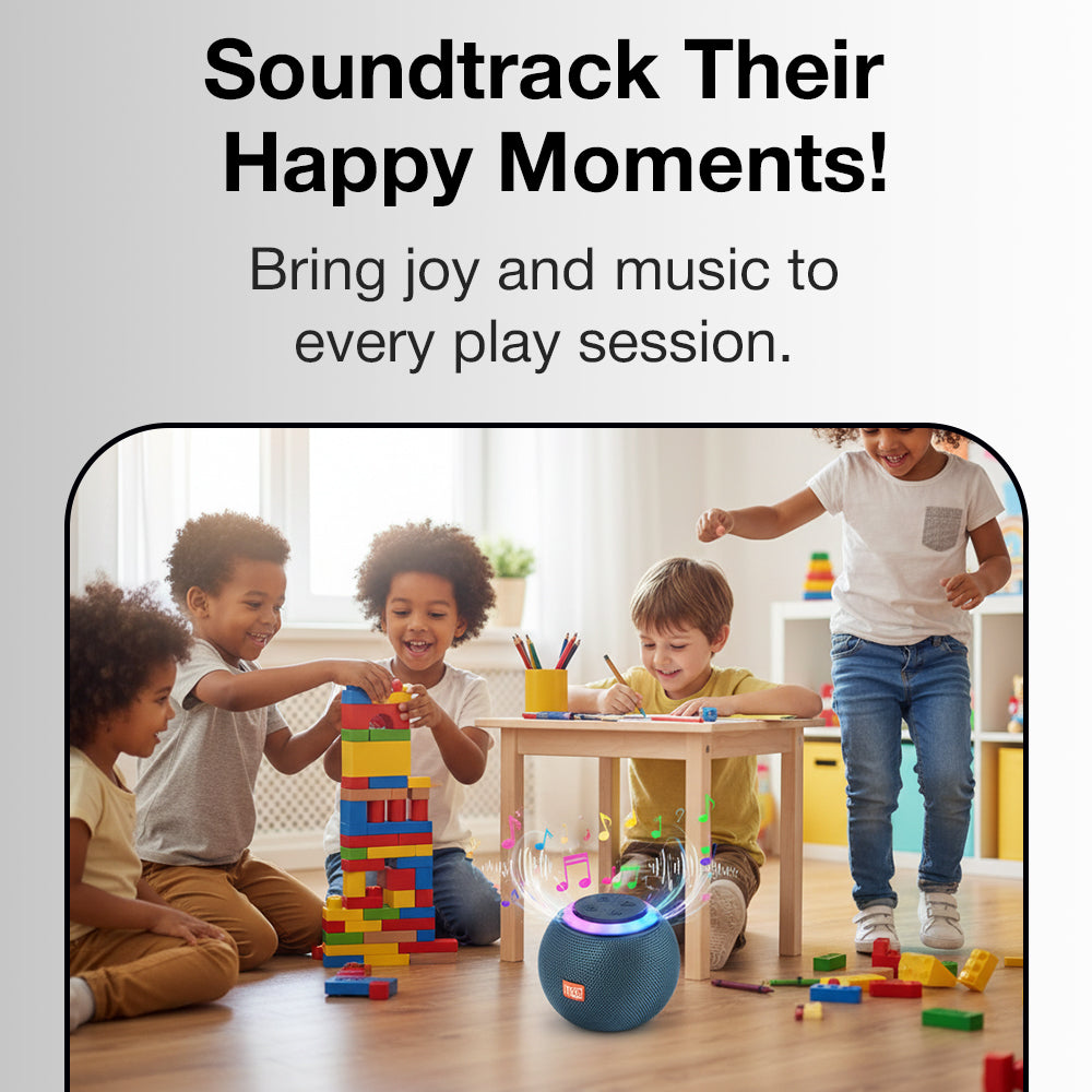 Glassology Wisme – Outdoor Portable Wireless Speaker (5W Deep Bass | LED Lights | Waterproof)