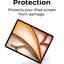Screen protector for iPad with text 'Drop Protection' and 'Protects your iPad screen from damage'.