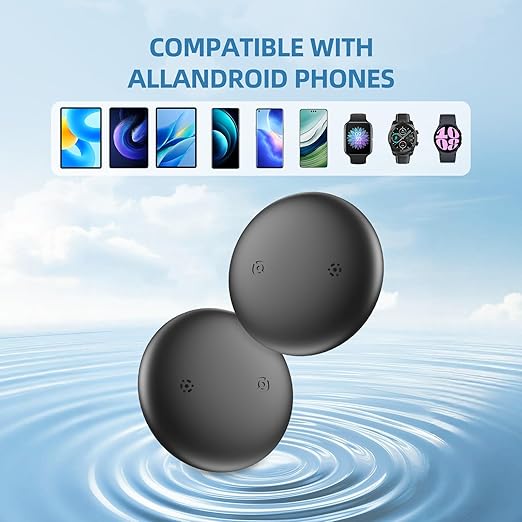 Glassology Android Smart Tag (Black) – Bluetooth 5.3 Tracker | Water-Resistant | Anti-Lost Key, Bag & Wallet Finder