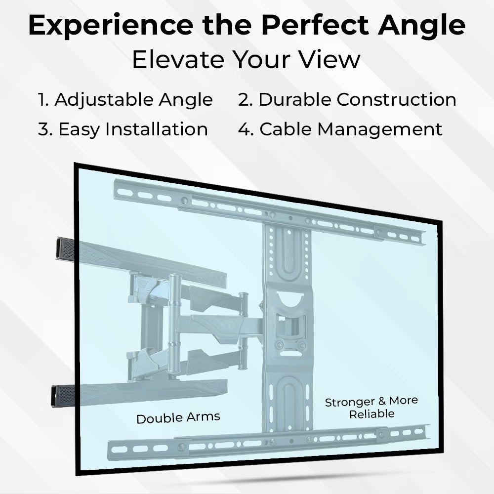 75 inch to 120 inch TV Wall Mount Bracket with 180 Rotation TV and Monitor. - GLASSOLOGY