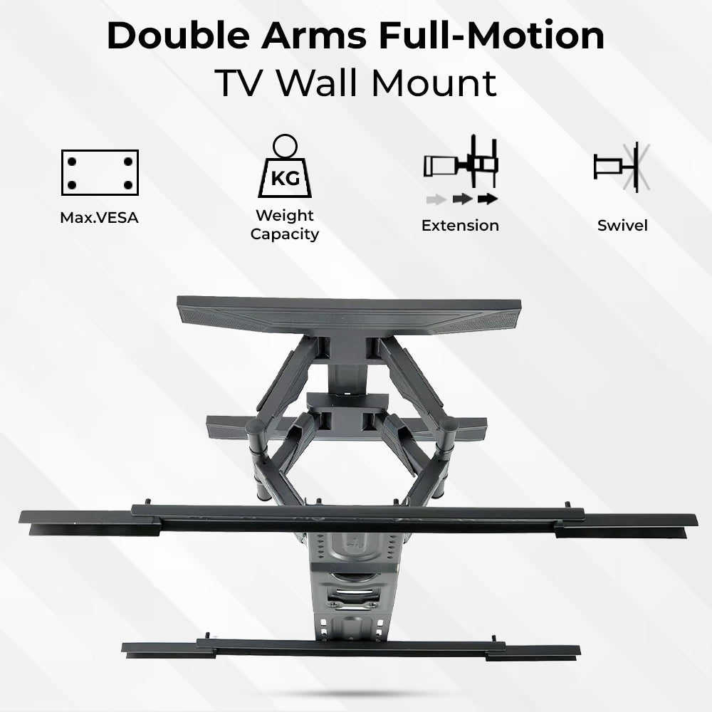 75 inch to 120 inch TV Wall Mount Bracket with 180 Rotation TV and Monitor. - GLASSOLOGY