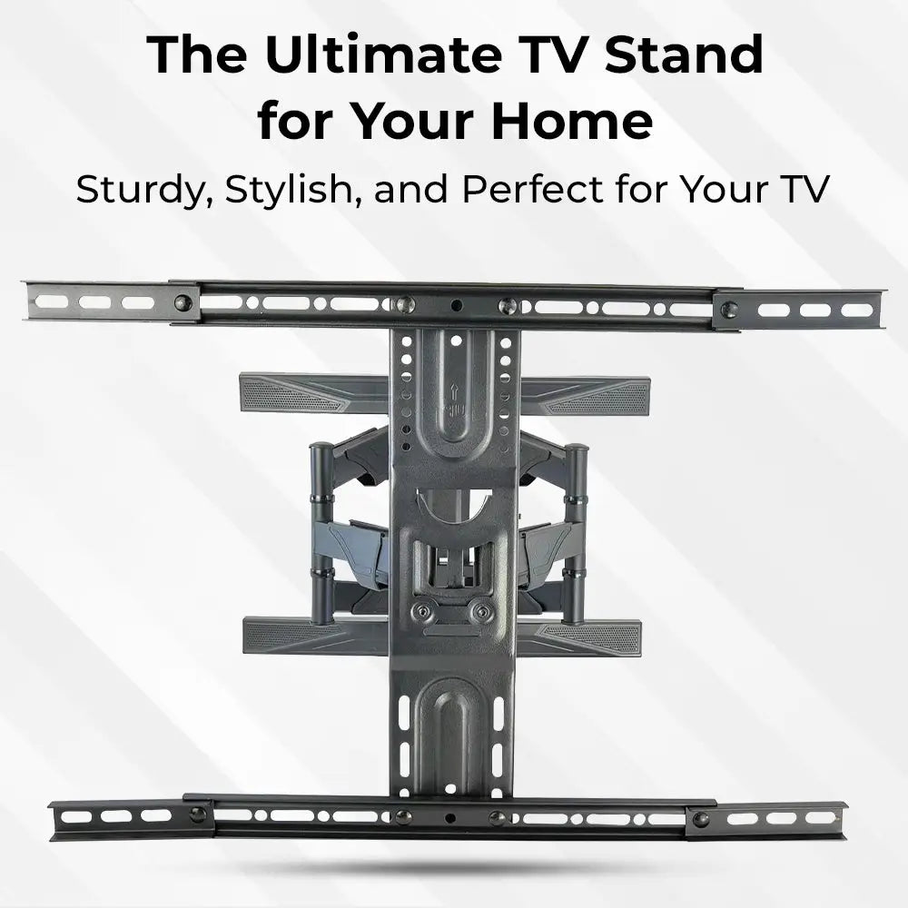 TV stand with text 'The Ultimate TV Stand for Your Home' on a white background