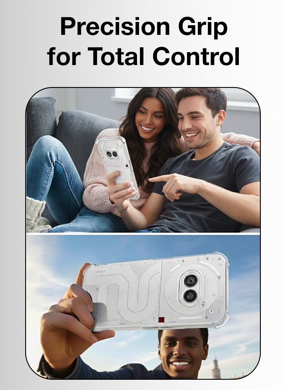 Glassology clear case with screen protector for Nothing Phone 9