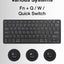 Glassology Wireless Keyboard and Mouse Combo 2.4GHz Full-Size(Black)