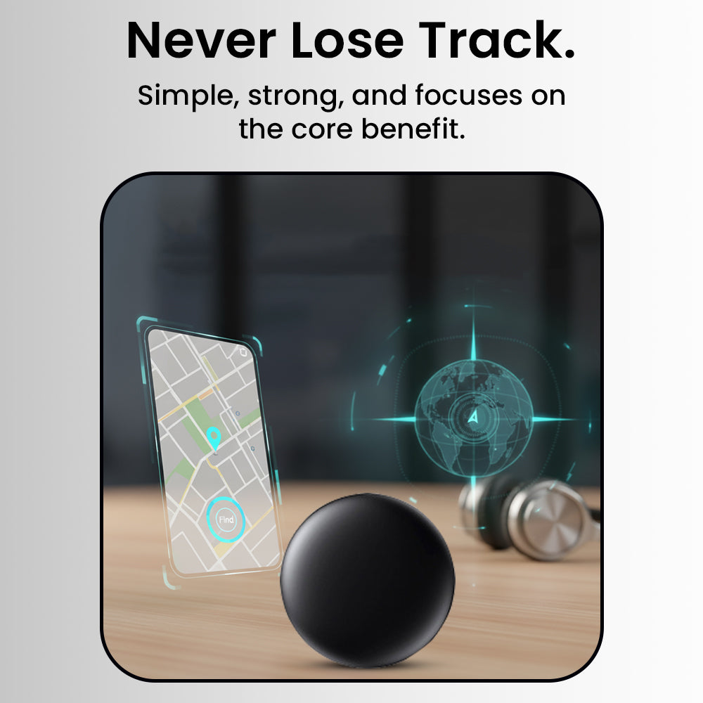 علامة Apple الذكية - متوافقة مع تطبيق Apple Find My، ومتتبع بلوتوث مع وضع الفقد، وتنبيهات الترك خلفك، وحماية الخصوصية، وعمر بطارية طويل (أسود، الإمارات العربية المتحدة)