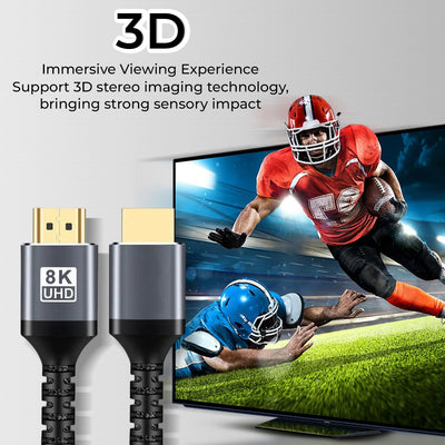 Glassology HDMI 5 Meter 8K Ultra HD High Speed Braided Cord