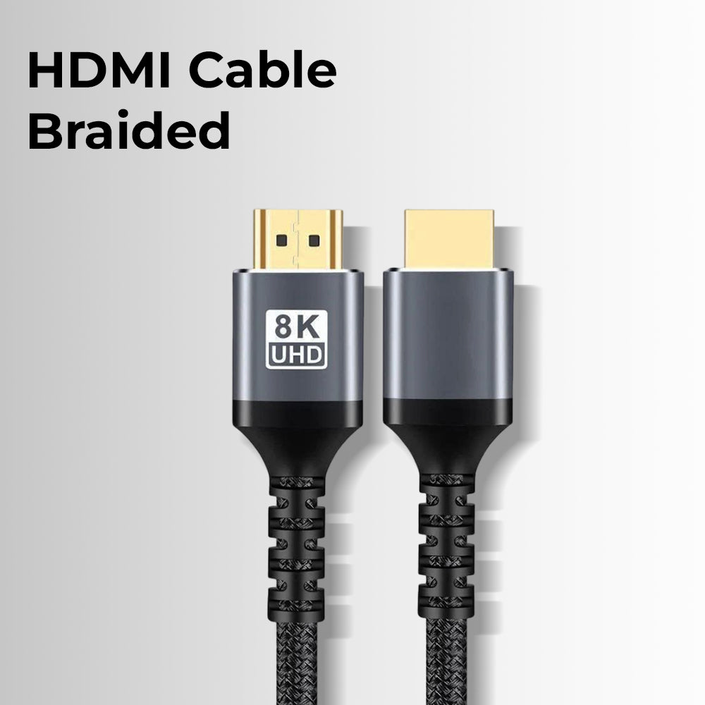 Glassology HDMI 5 Meter 8K Ultra HD High Speed Braided Cord
