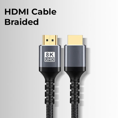 Glassology HDMI 5 Meter 8K Ultra HD High Speed Braided Cord