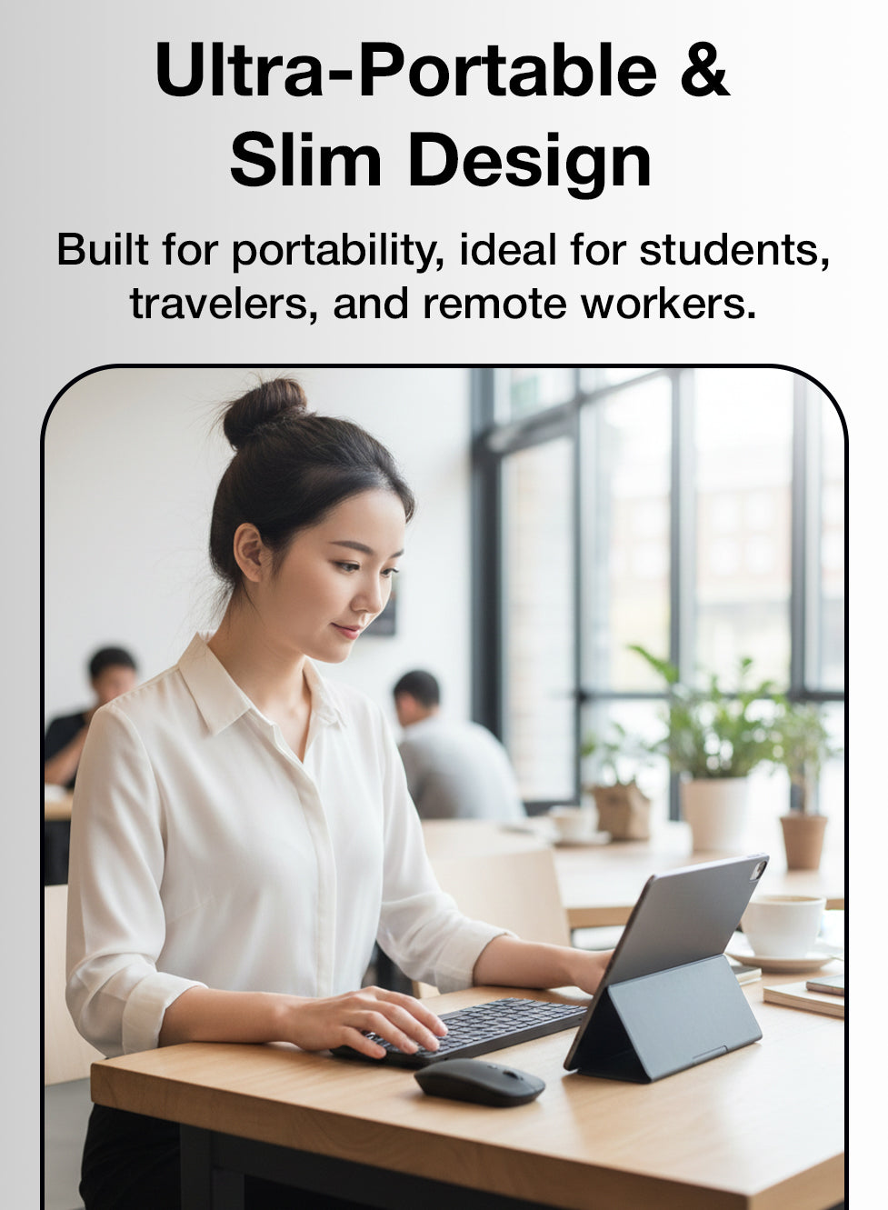 Glassology Wireless Keyboard and Mouse Combo 2.4GHz Full-Size(Black)