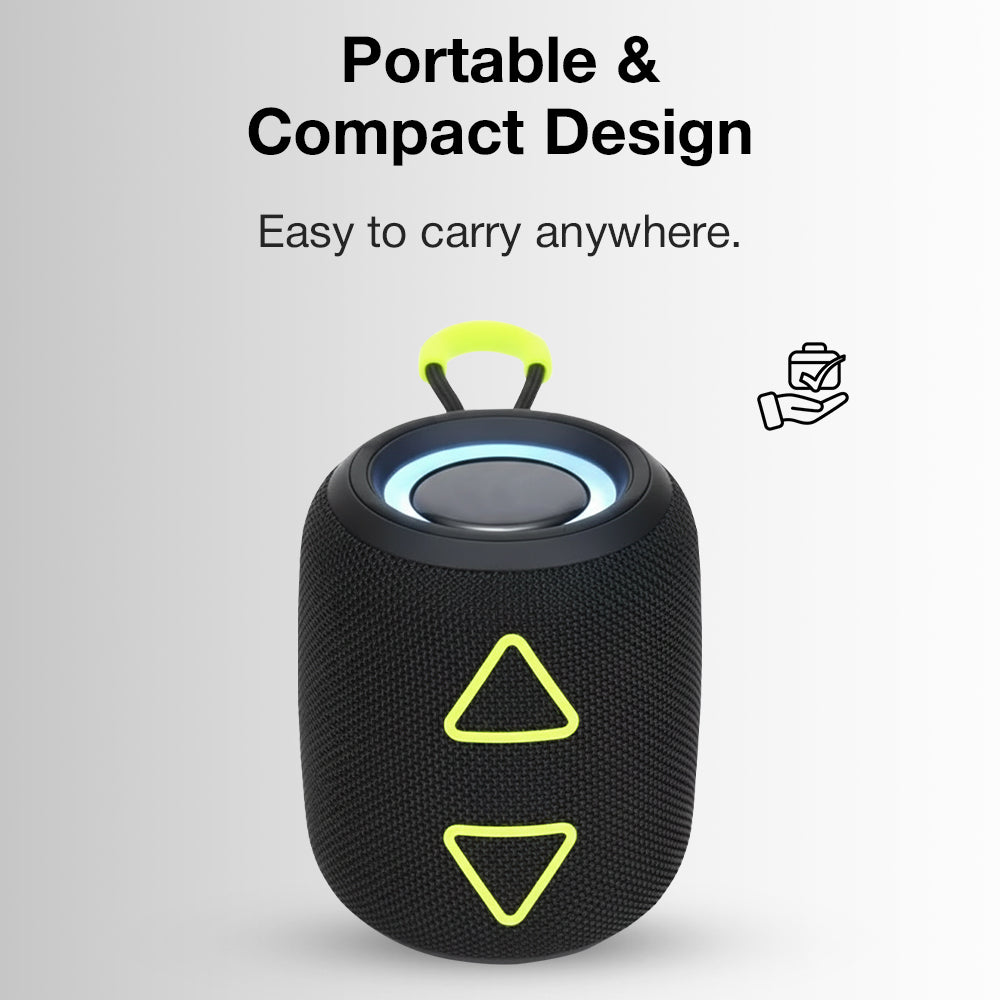 Glassology WISME Y8 – Portable Wireless Bluetooth Speaker | Deep Bass, 3H Playtime, Multi-Function Controls