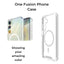 Glassology Samsung Galaxy S24 Plus Clear Case Magnetic Shockproof, Non-Yellowing