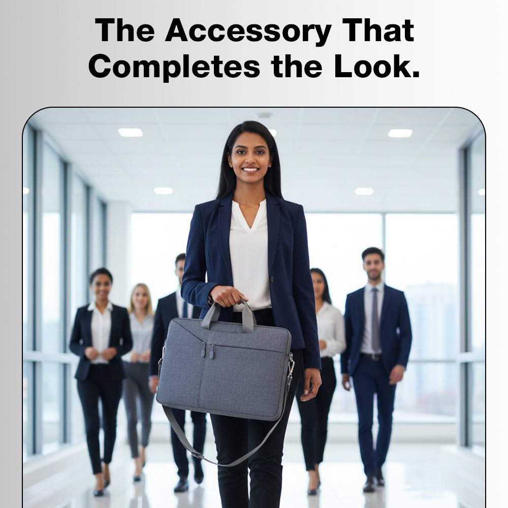 Glassology 14" Laptop Sleeve Bag with Handle – Grey