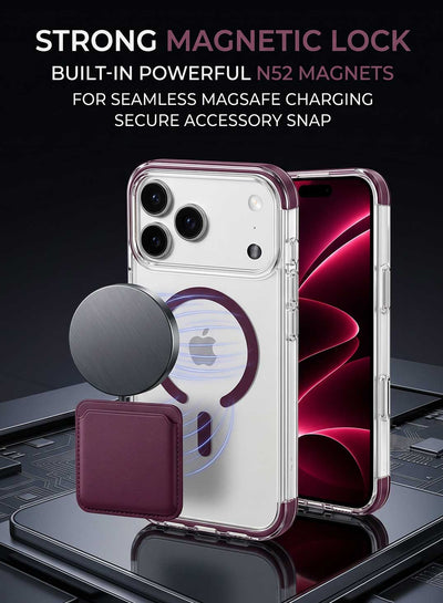 Glassology MagSafe Prism Series Case for iPhone 18 Pro Max Burgundy