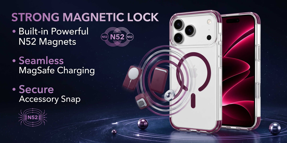 Glassology MagSafe Prism Series Case for iPhone 18 Pro Max Burgundy