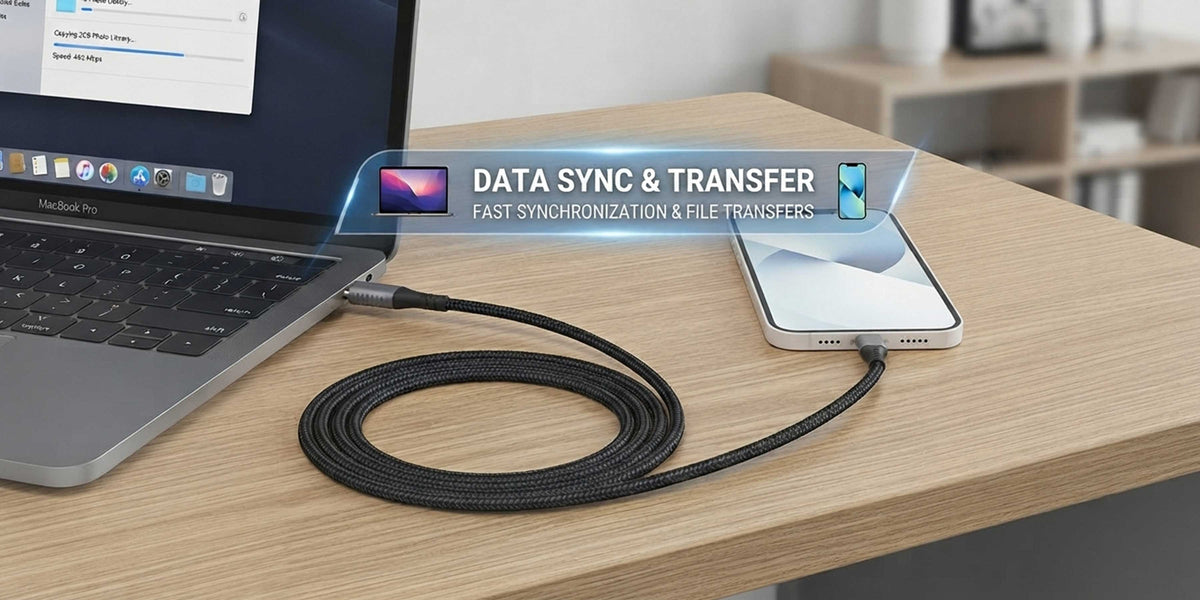 Glassology USB C to Lightning Cable 2M, 35W Fast Charging Cable, Durable Braided Nylon Charging Cord