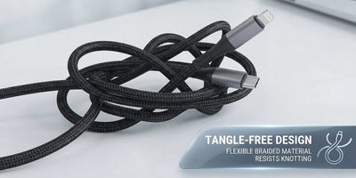 Glassology USB C to Lightning Cable 2M, 35W Fast Charging Cable, Durable Braided Nylon Charging Cord