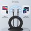 Glassology USB C to Lightning Cable 2M, 35W Fast Charging Cable, Durable Braided Nylon Charging Cord