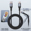 Glassology USB C to Lightning Cable 1M, 35W Fast Charging Cable, Durable Braided Nylon Charging Cord with Reinforced Metal Connectors