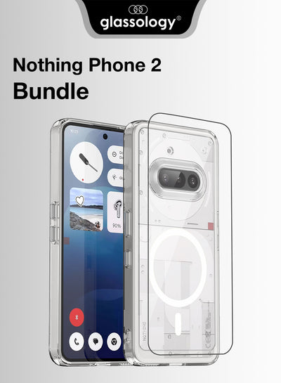Glassology clear case with screen protector for Nothing Phone 2