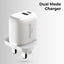 30W GaN Fast Charger with Dual USB-C & USB-A, Quick Safe Charging