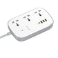 Glassology Wifi Smart Power Strip Extension Cord Surge Protector Socket Multi Plug, Compatible with Alexa & Google Assistant,3 Universal Electrical Outlets, 30W USB-C Fast Charging, 4 USB-A, 2M Cable