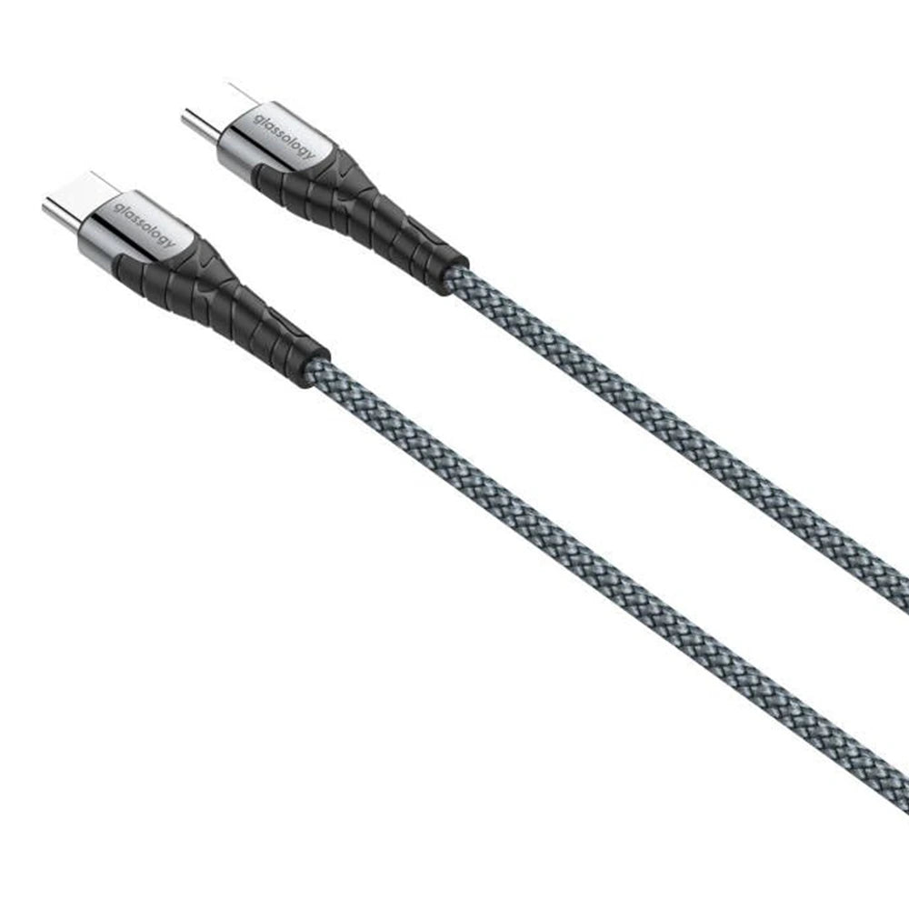 Glassology 1 Meter 65W USB-C to USB-C (Type C) Braided Charging Cable