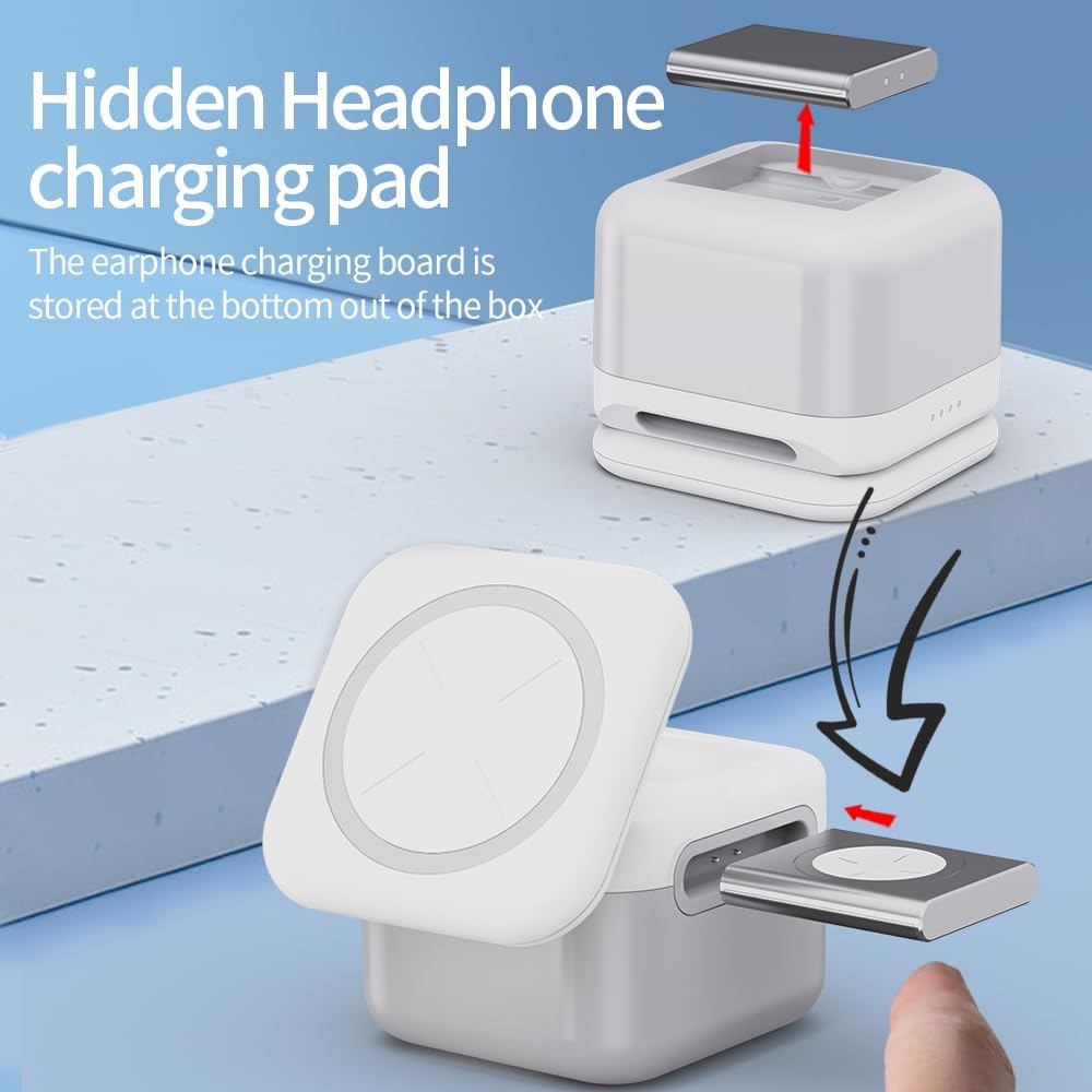 Glassology 3 in 1 Cube 15W Fast Magnetic Charging Foldable Wireless Charger