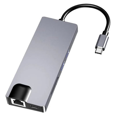 Glassology 8-in-1 USB-C Hub Adapter With Multiport Converter