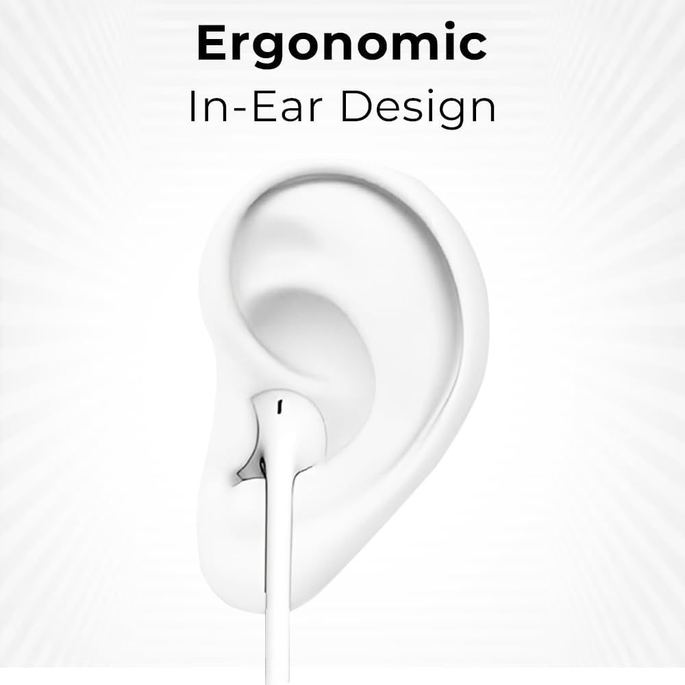 Glassology In Ear Wired Earphones with 3.5mm Jack and Mic