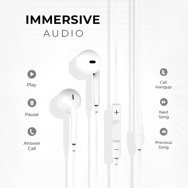 Glassology In Ear Wired Earphones with 3.5mm Jack and Mic