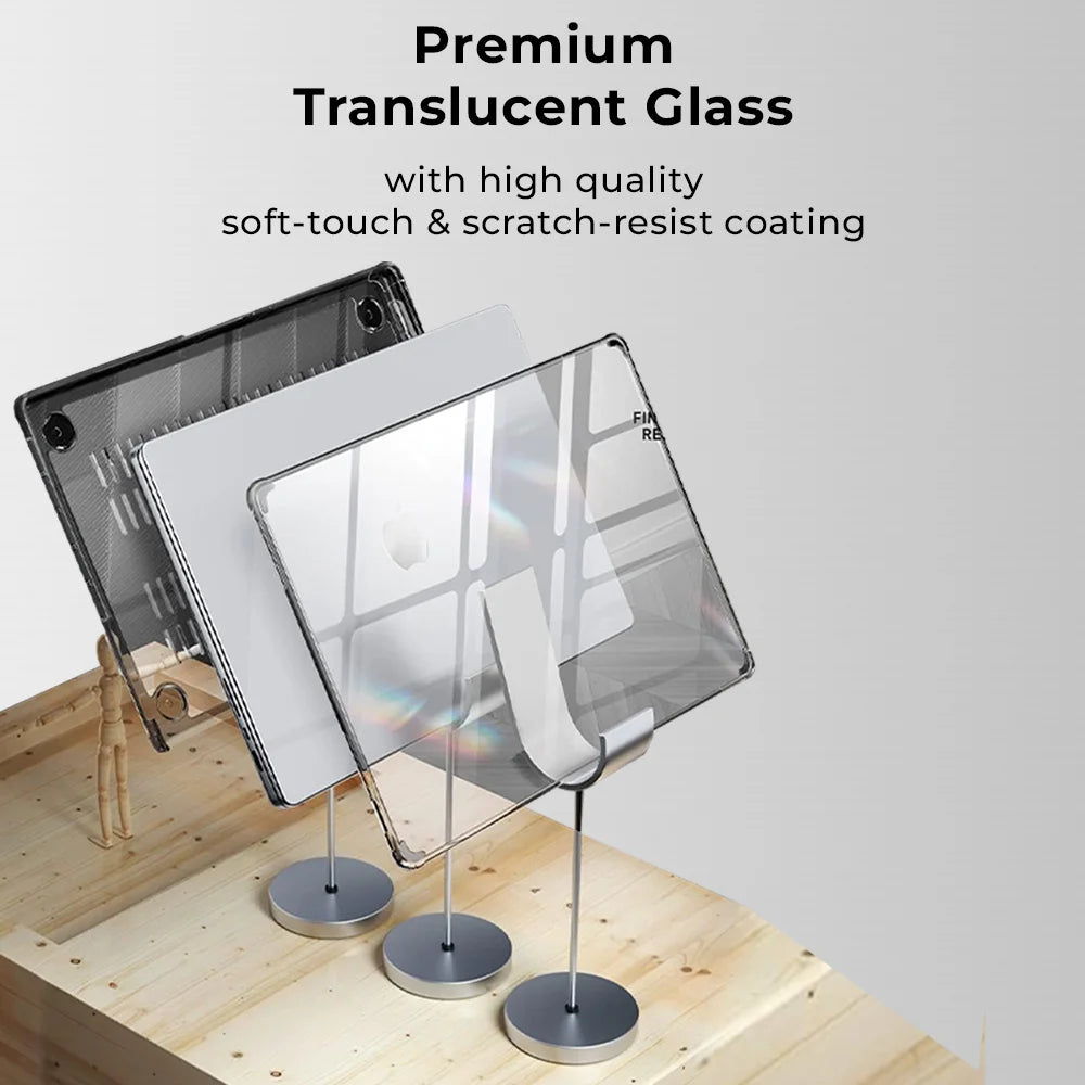 Glassology Transparent Protector Case and Cover for MacBook Air and Pro