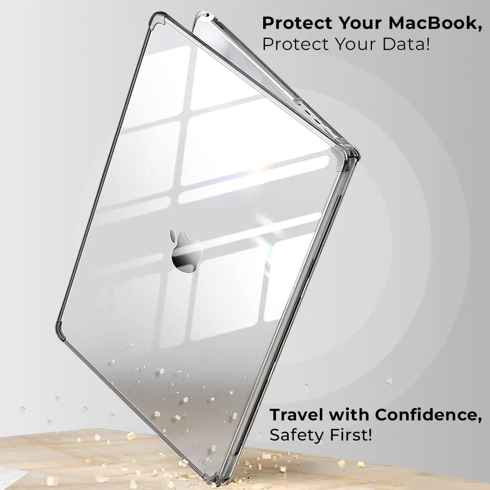 Glassology Transparent Protector Case and Cover for MacBook Air and Pro