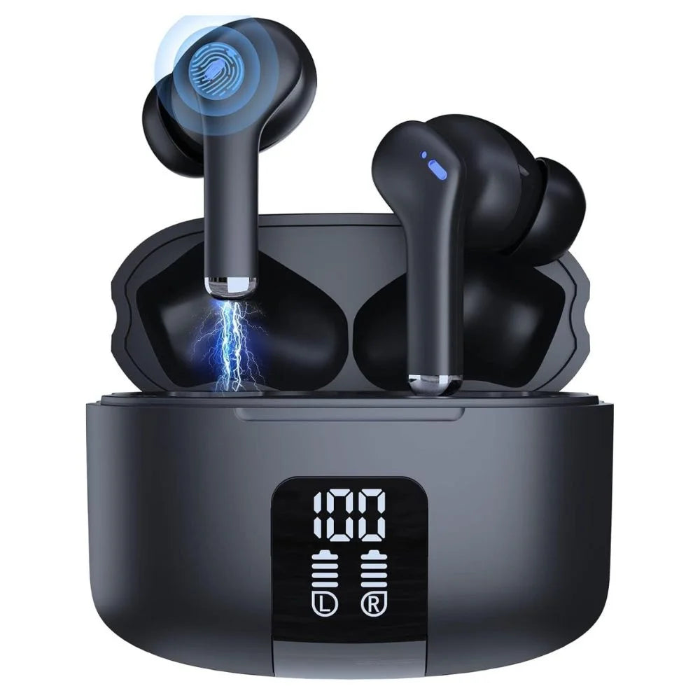 Glassology Vibez X70 4 Mics ENC TWS Bluetooth Earbuds with Display