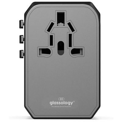 Glassology 4 Port Multi Socket 45W Universal Fast Charging Travel Adapter