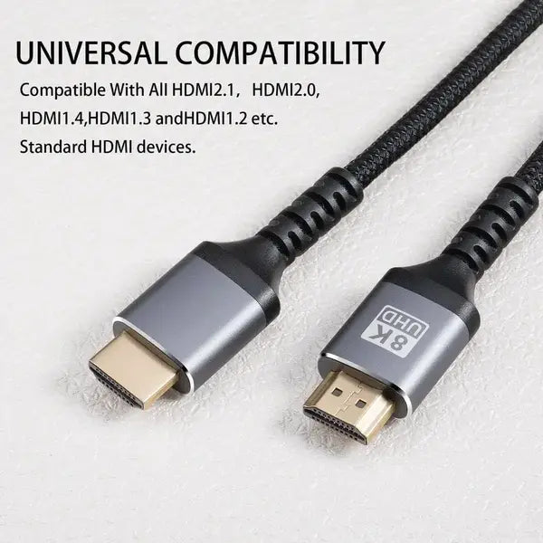 Glassology 5 Meter 8K Ultra HD High Speed Braided Cord HDMI Cable